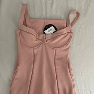 Brand New Nookie Chicago Midi Dress in Blush